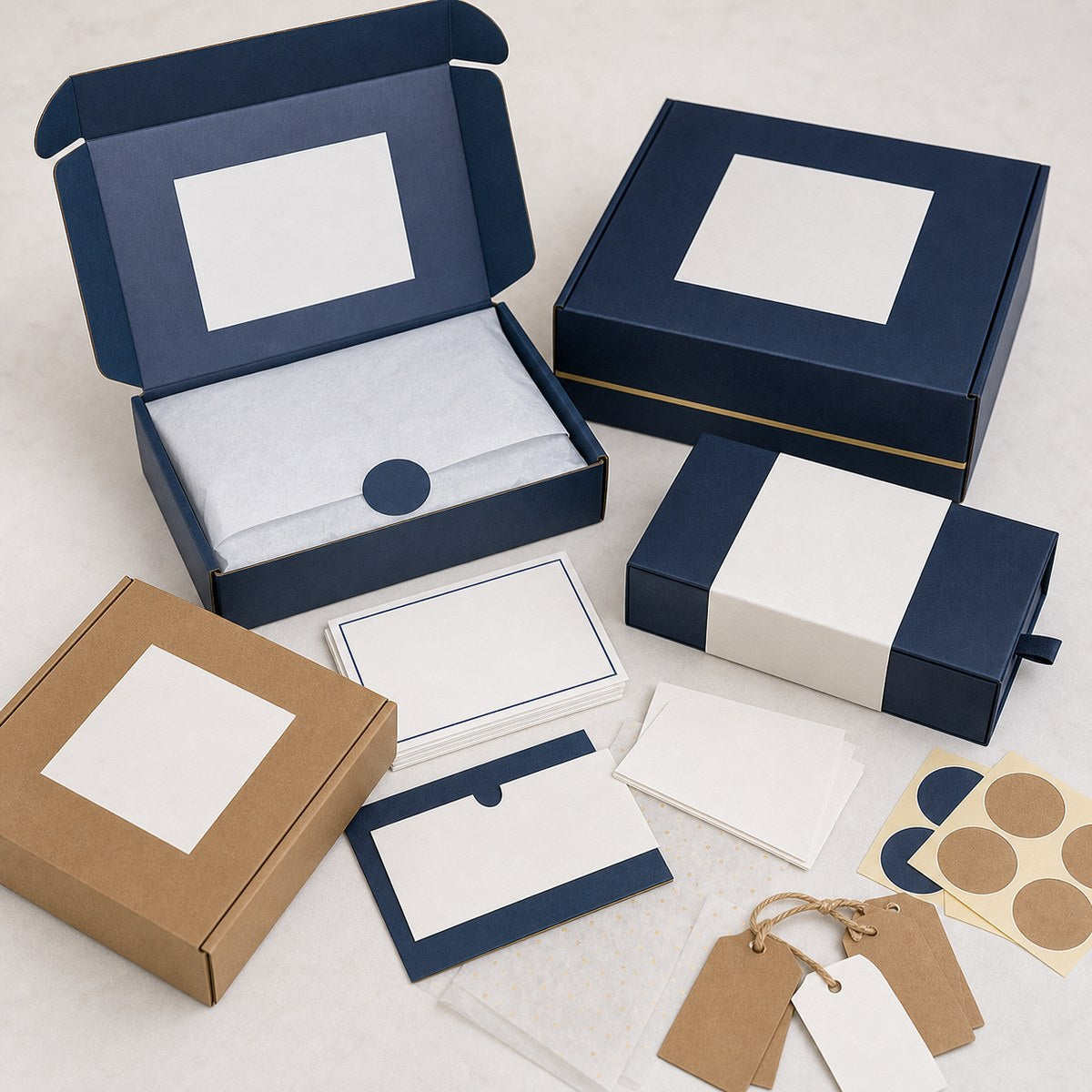 Pudełka, insert cards i opakowania z logo